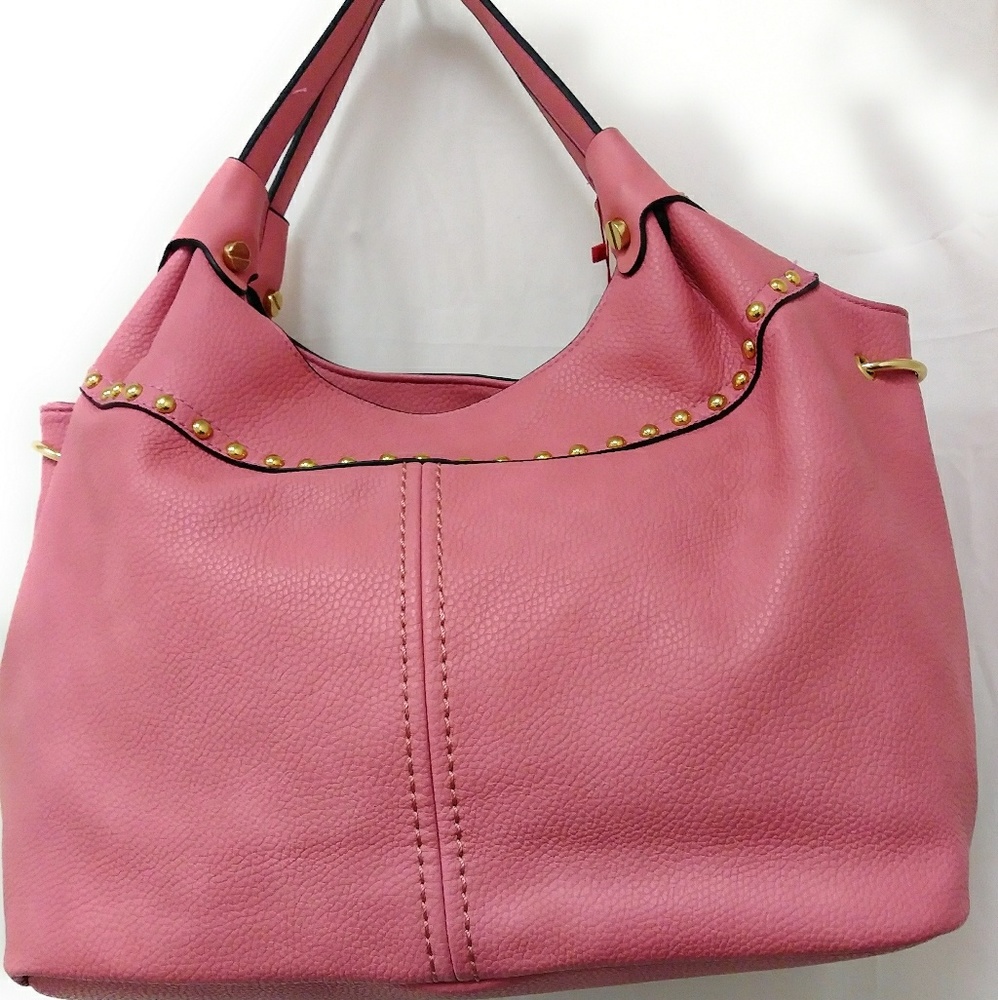 Womens Pink Hobo Handbag Purse